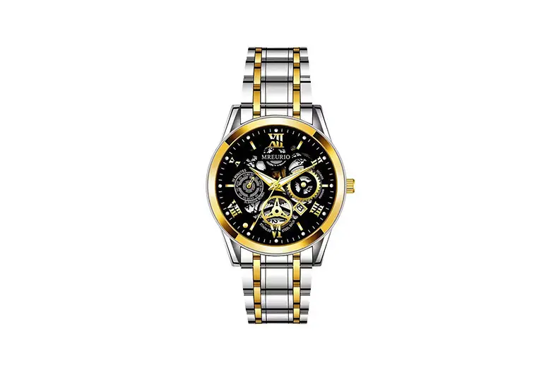 Gold Mechanical Skeleton Watch for Men — feature 13