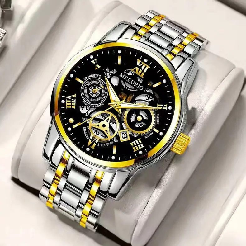 Gold Mechanical Skeleton Watch for Men — feature 5
