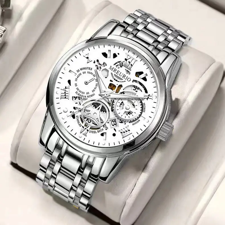 Gold Mechanical Skeleton Watch for Men — feature 8