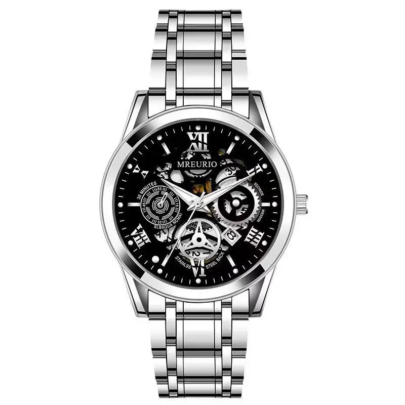 Gold Mechanical Skeleton Watch for Men - Image 5