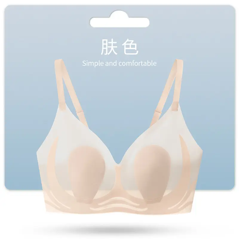Traceless Rabbit Ears Underwear Women's Large Chest Small Push-Up Soft Support - Image 5