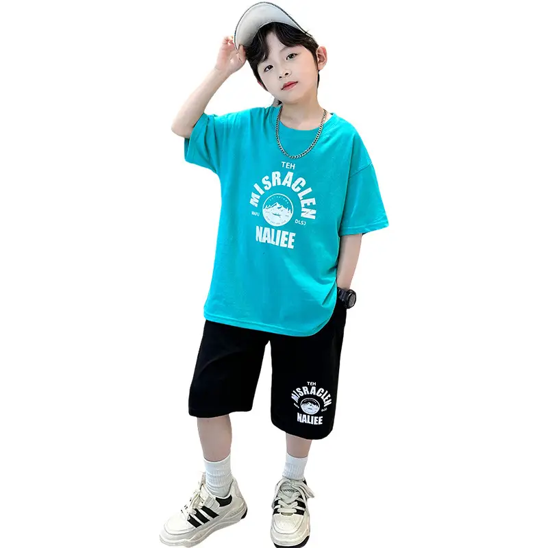 2026 Boys Red Graphic Shorts T-Shirt Set - Image 9