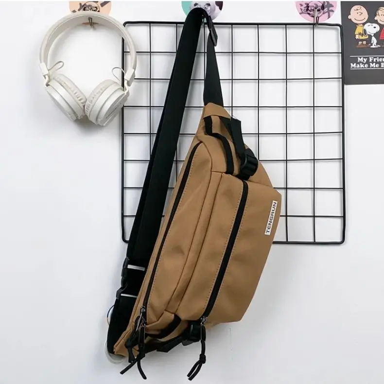 Trendy Cartoon Chest Bag for Men Women Brown — feature 18