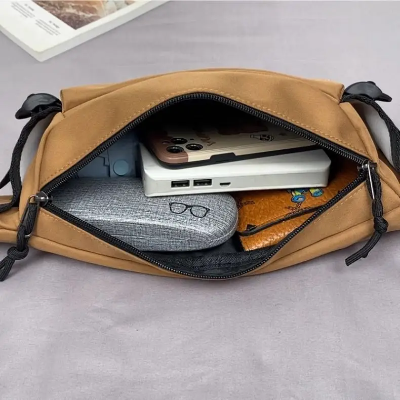 Trendy Cartoon Chest Bag for Men Women Brown — feature 9