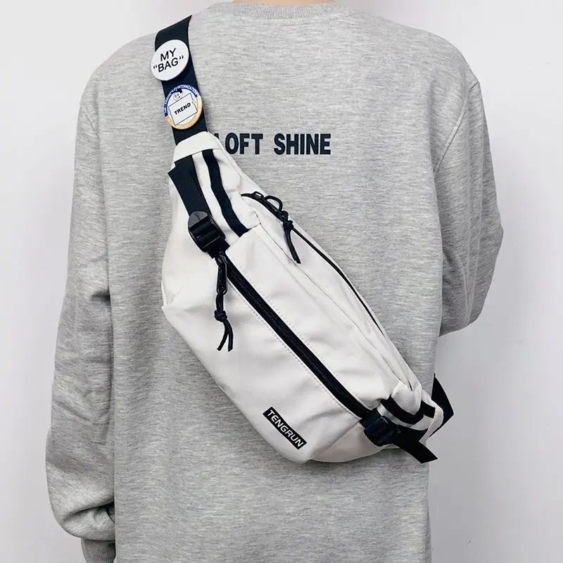 Trendy Cartoon Chest Bag for Men Women Brown