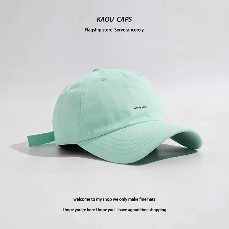 Women Korean Style Black Baseball Cap Small Letter — feature 14