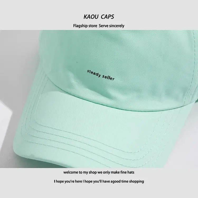 Women Korean Style Black Baseball Cap Small Letter — feature 17