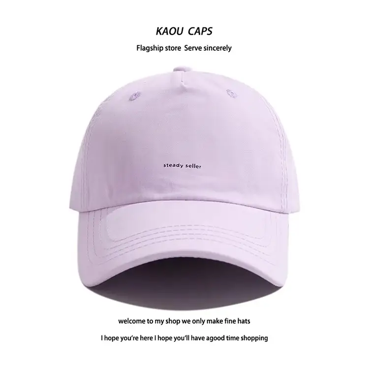 Women Korean Style Black Baseball Cap Small Letter — feature 7