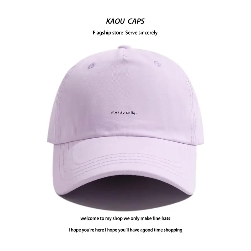 Women Korean Style Black Baseball Cap Small Letter - Image 5