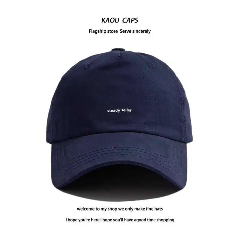 Women Korean Style Black Baseball Cap Small Letter - Image 6