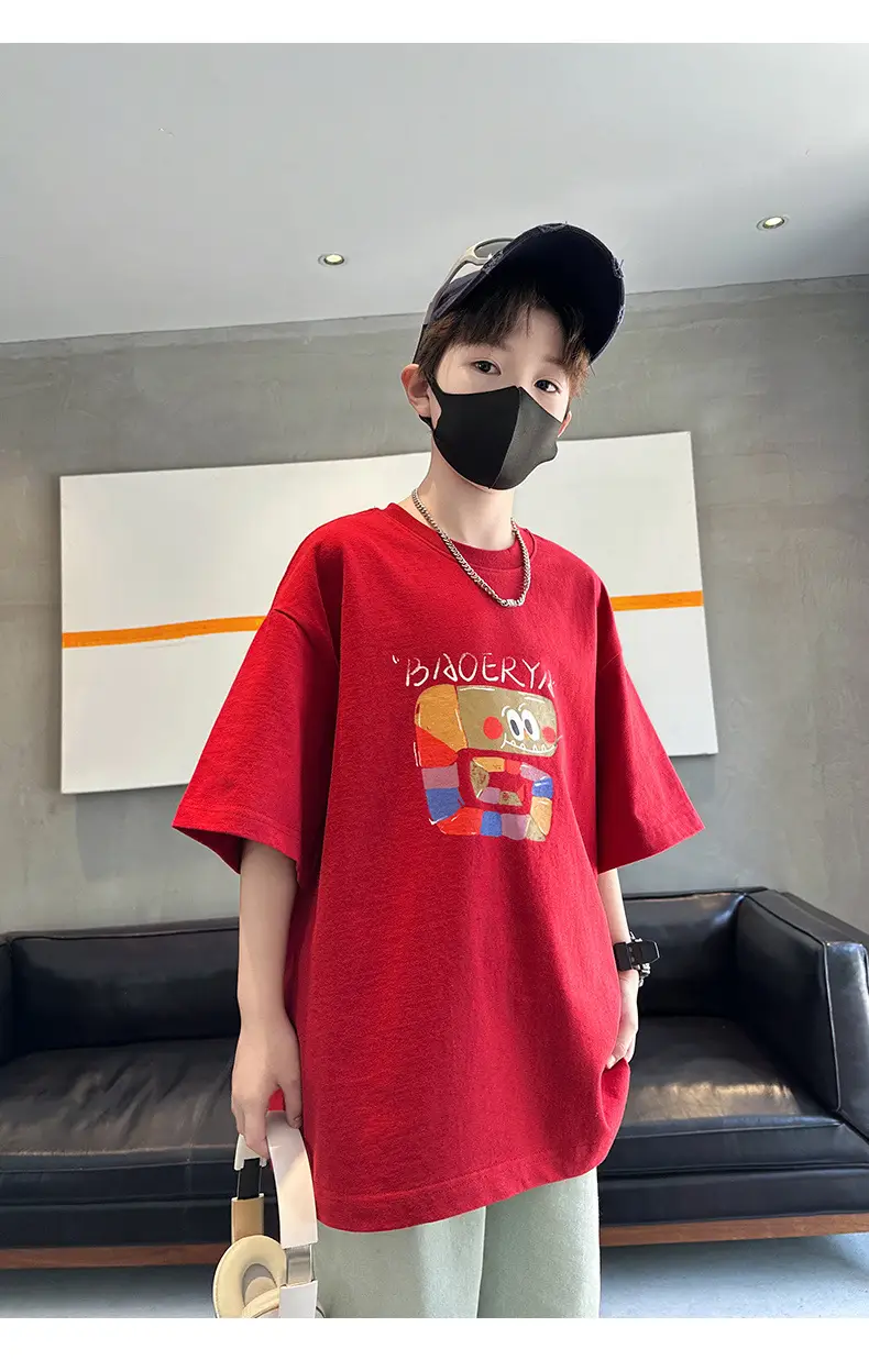 Red Cartoon T-Shirt for Boys Summer Wear — feature 18