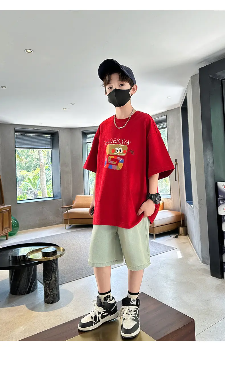 Red Cartoon T-Shirt for Boys Summer Wear — feature 20