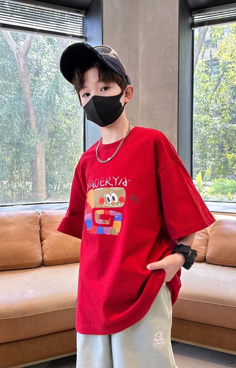 Red Cartoon T-Shirt for Boys Summer Wear — feature 6