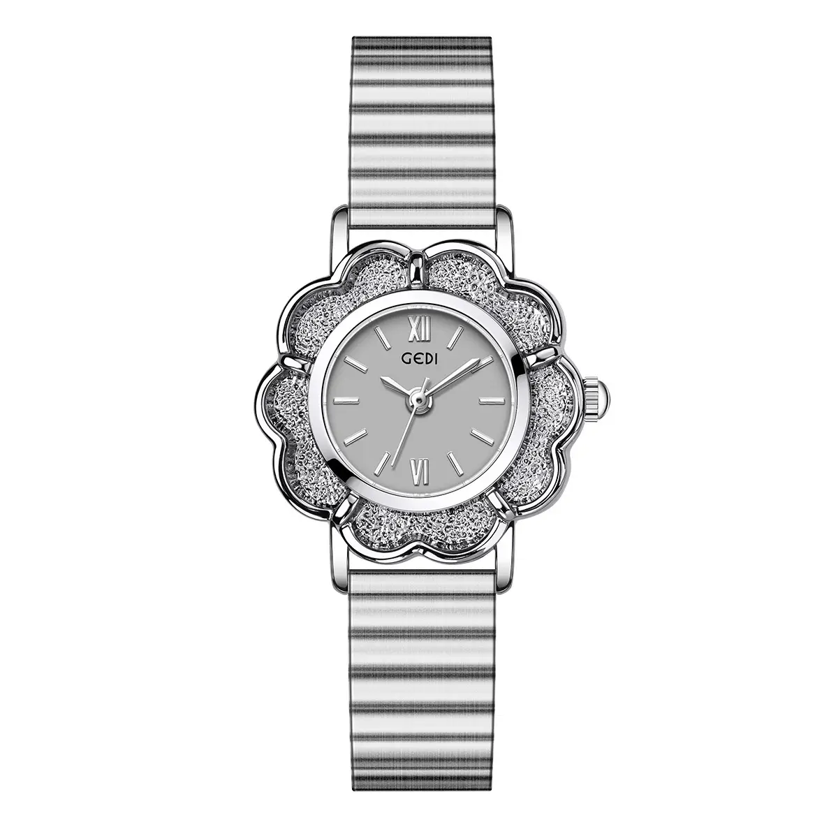 Women's Gold Petal Watch with Diamond Crystal Band - Image 2
