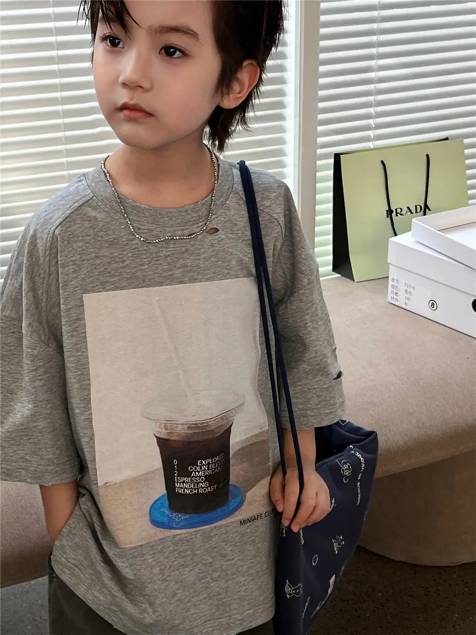2026 Kids Cotton T-Shirt Ice Print Distressed Design - Image 2
