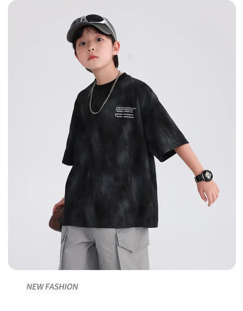 Boys Black T-Shirt 2025 Summer Breathable Fit β feature 9