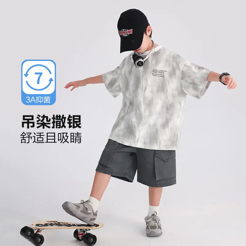 Boys Black T-Shirt 2025 Summer Breathable Fit - Image 2