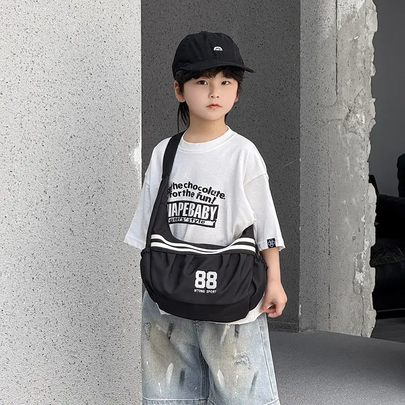 New Kids Crossbody Bag Black White Large Capacity - Image 7