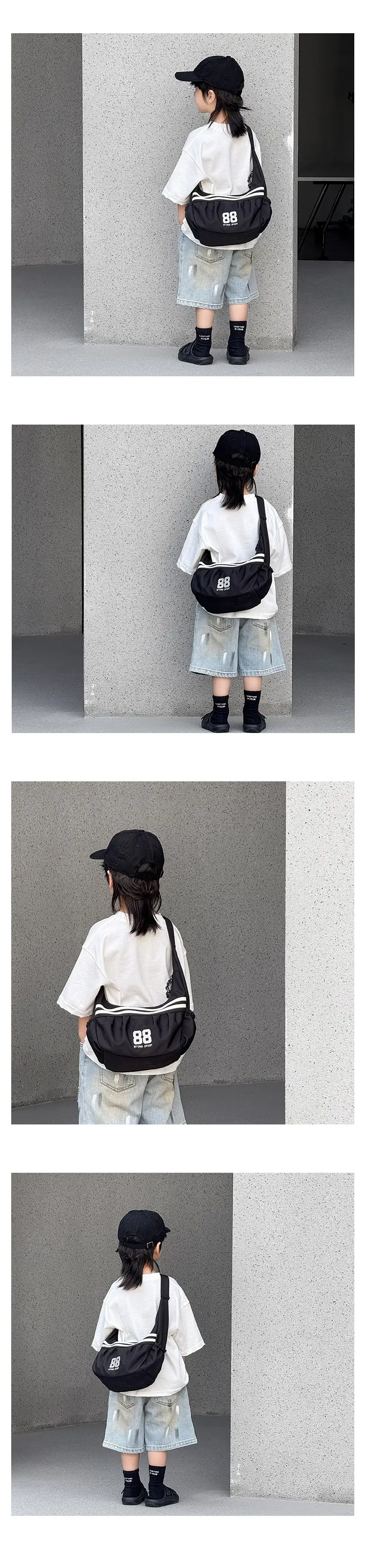 New Kids Crossbody Bag Black White Large Capacity — feature 4
