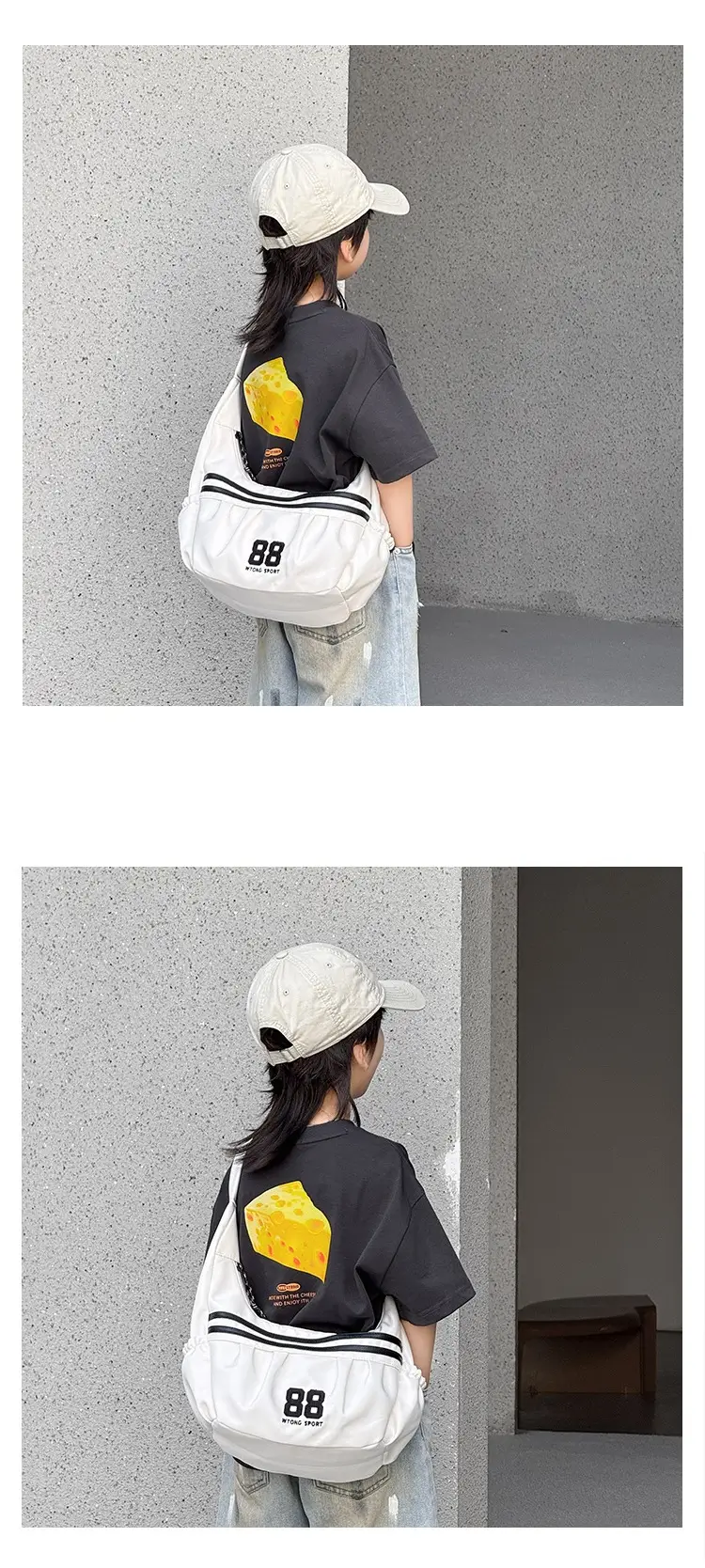 New Kids Crossbody Bag Black White Large Capacity — feature 8
