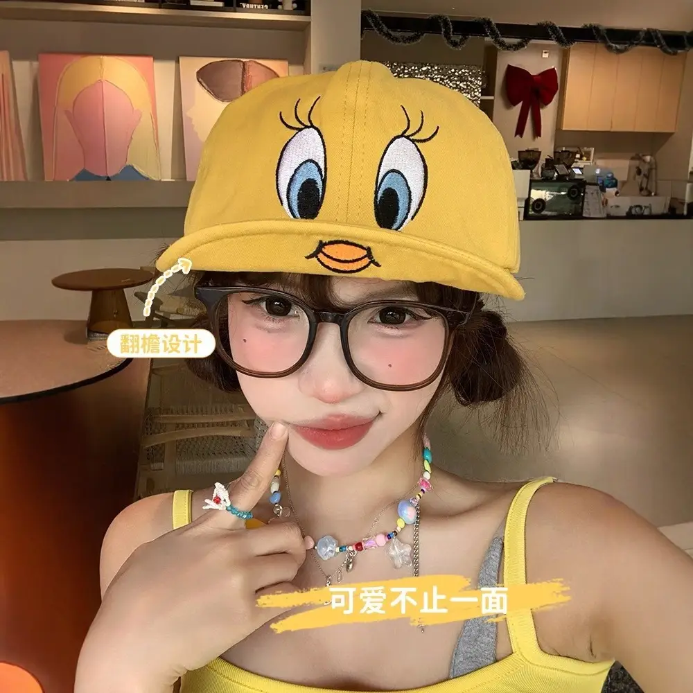 Women Cartoon Duck Cap Summer Sunshade Baseball Cap - Image 3