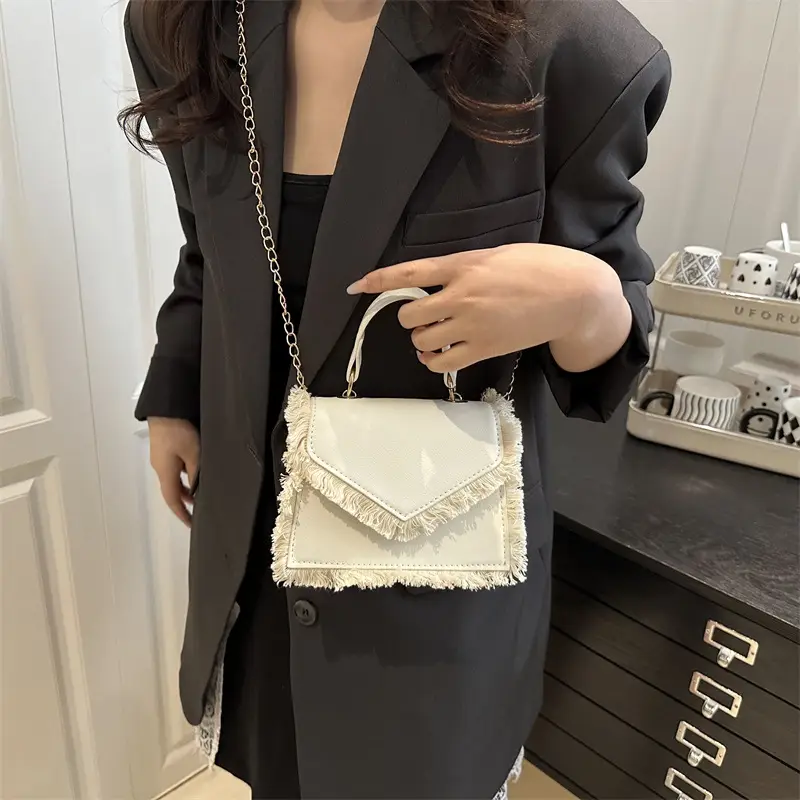 Denim Tassel Satchel Bag 2025 Fashion - Image 5