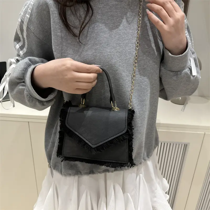 Denim Tassel Satchel Bag 2025 Fashion - Image 6