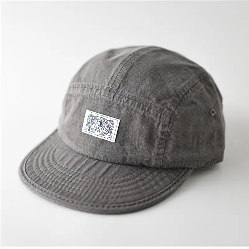Gray Duckbill Baseball Cap with Patch for Men Women