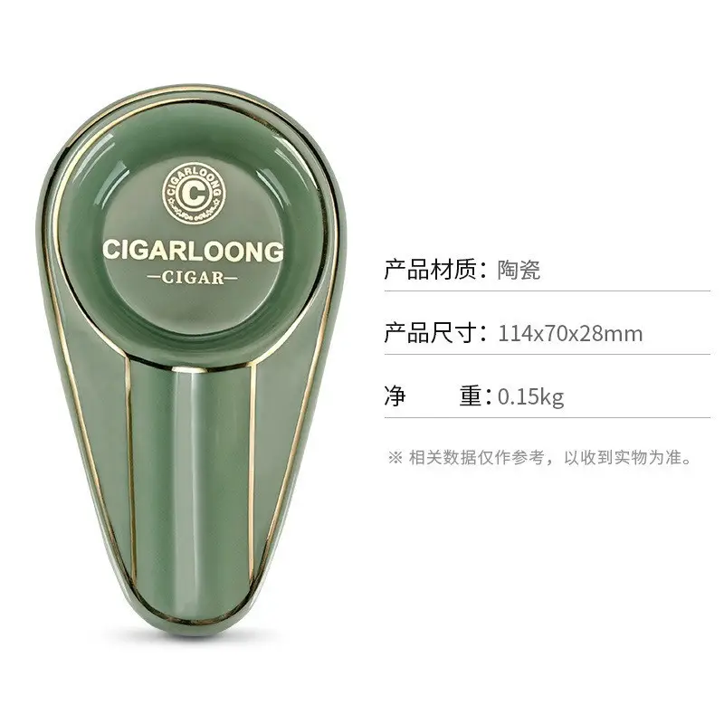 Cigar Ashtray, Large Diameter Cigar Ashtray, Ceramic Ashtray, Creative Single-Person Cigar Ashtray, Smoking Accessories - Image 3