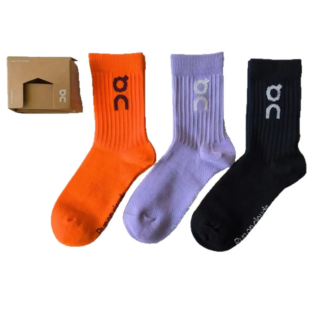 New 3 pairs of shoes running lovers socks color men's and women's fashion socks basketball sports l socks