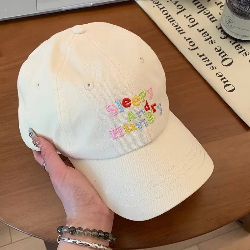 Dopamine Pink Letter Baseball Cap Women Soft Top Breathable Cap Korean Style Embroidered Face Showcase Small Sun Hat Trendy