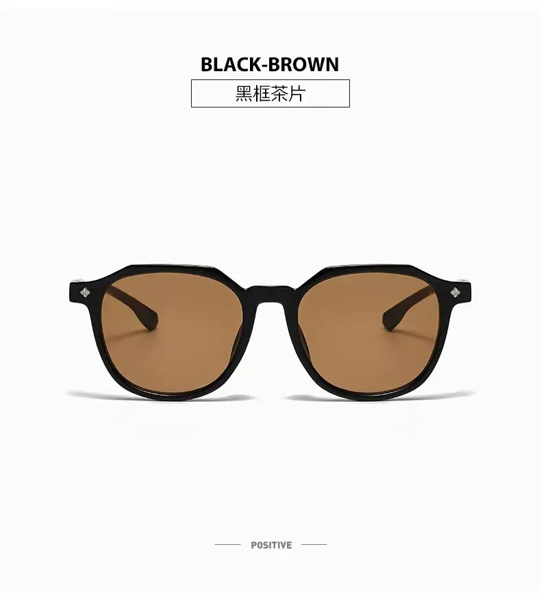 Black Frame Round Sunglasses for Women Men Summer Fashion — feature 16