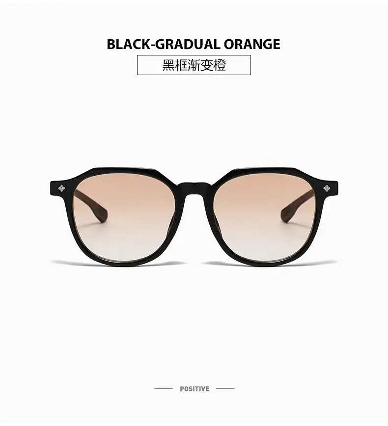 Black Frame Round Sunglasses for Women Men Summer Fashion — feature 18