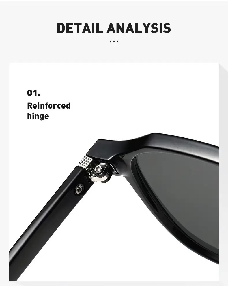 Black Frame Round Sunglasses for Women Men Summer Fashion — feature 3