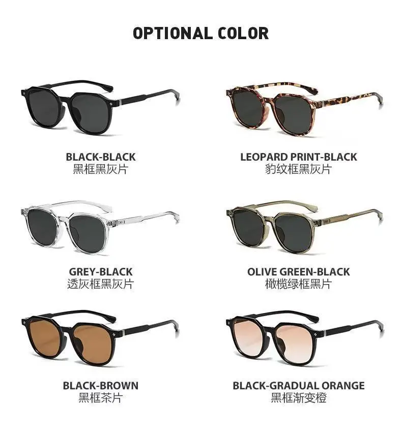 Black Frame Round Sunglasses for Women Men Summer Fashion — feature 6
