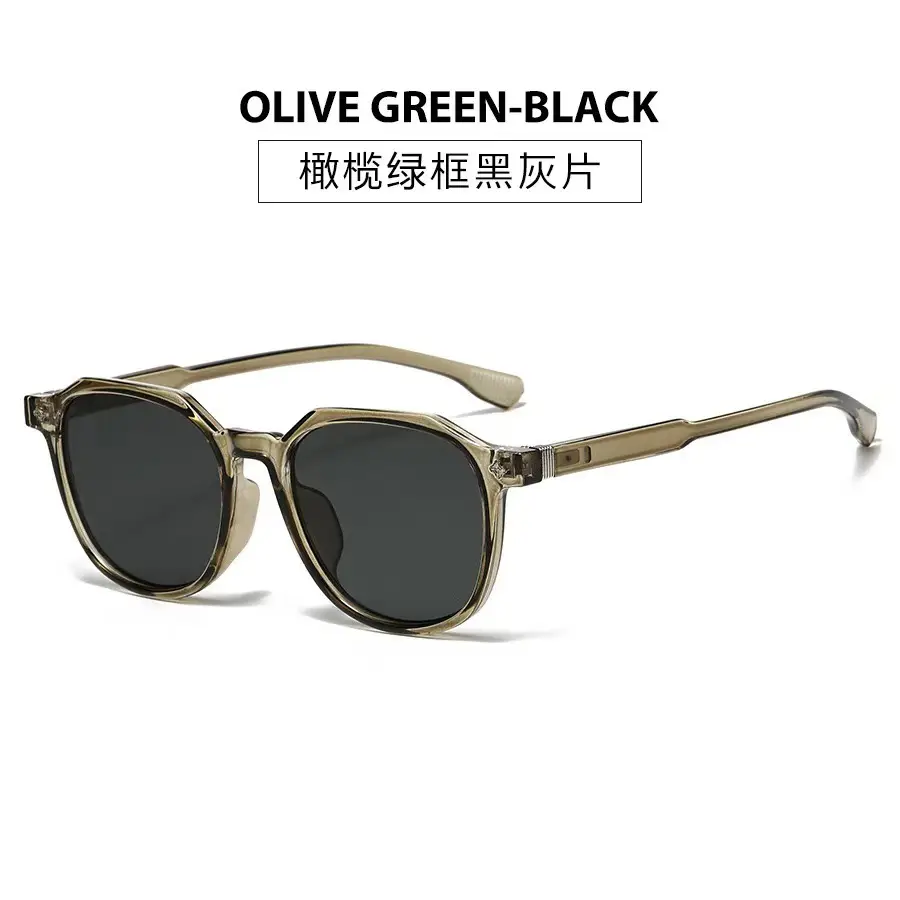 Black Frame Round Sunglasses for Women Men Summer Fashion - Image 5