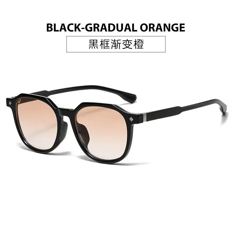 Black Frame Round Sunglasses for Women Men Summer Fashion - Image 6