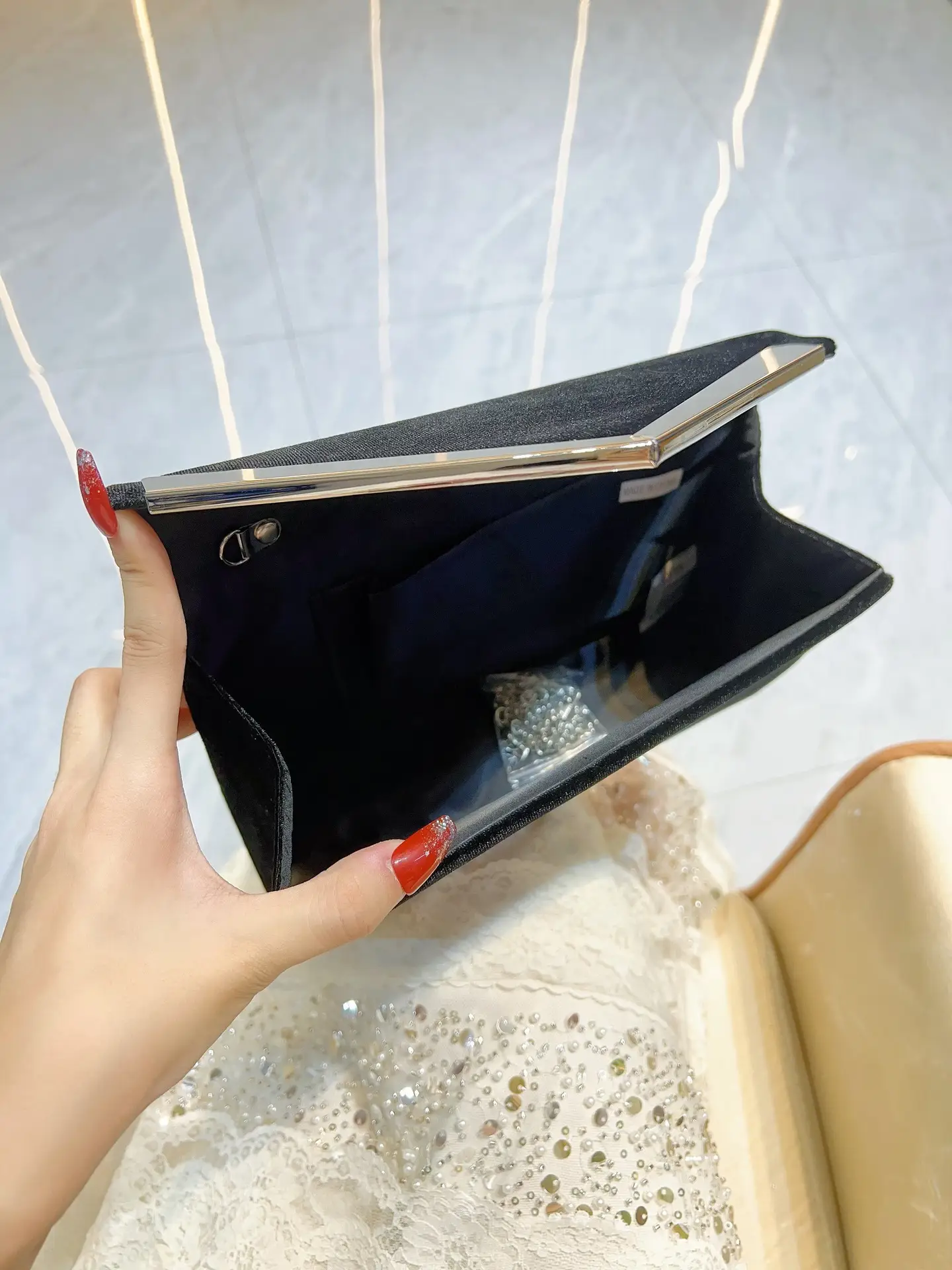 Luxury Velvet Evening Clutch Bag for Women