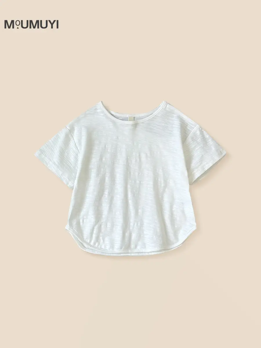 Boys Grey Cotton Round Neck T-Shirt 2025 Summer - Image 6