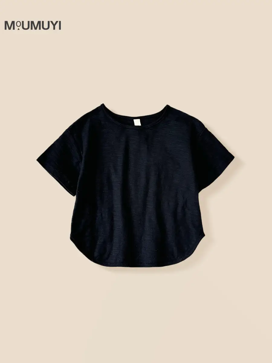 Boys Grey Cotton Round Neck T-Shirt 2025 Summer - Image 7
