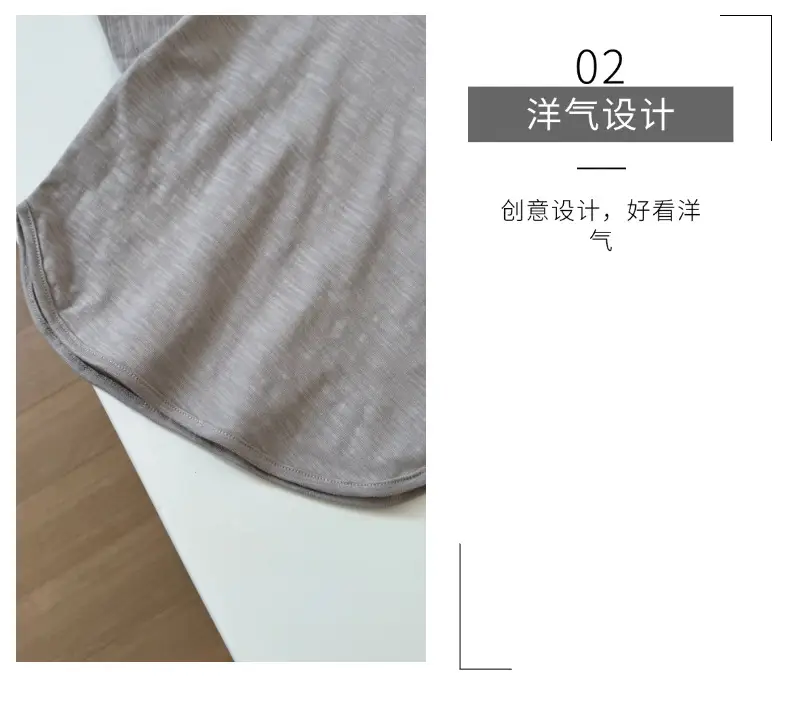 Boys Grey Cotton Round Neck T-Shirt 2025 Summer — feature 8