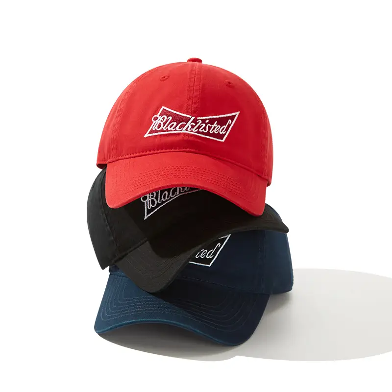 Red Baseball Cap with Embroidered Logo for Women & Men