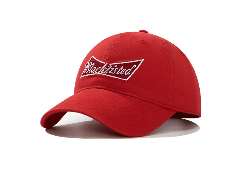 Red Baseball Cap with Embroidered Logo for Women & Men — feature 11