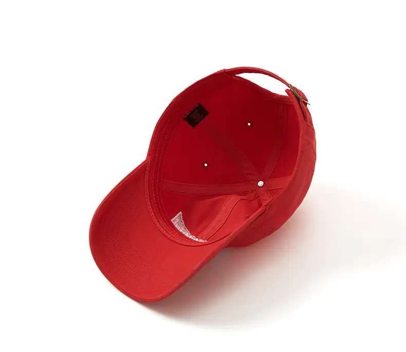 Red Baseball Cap with Embroidered Logo for Women & Men — feature 13