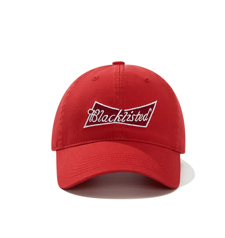Red Baseball Cap with Embroidered Logo for Women & Men — feature 9