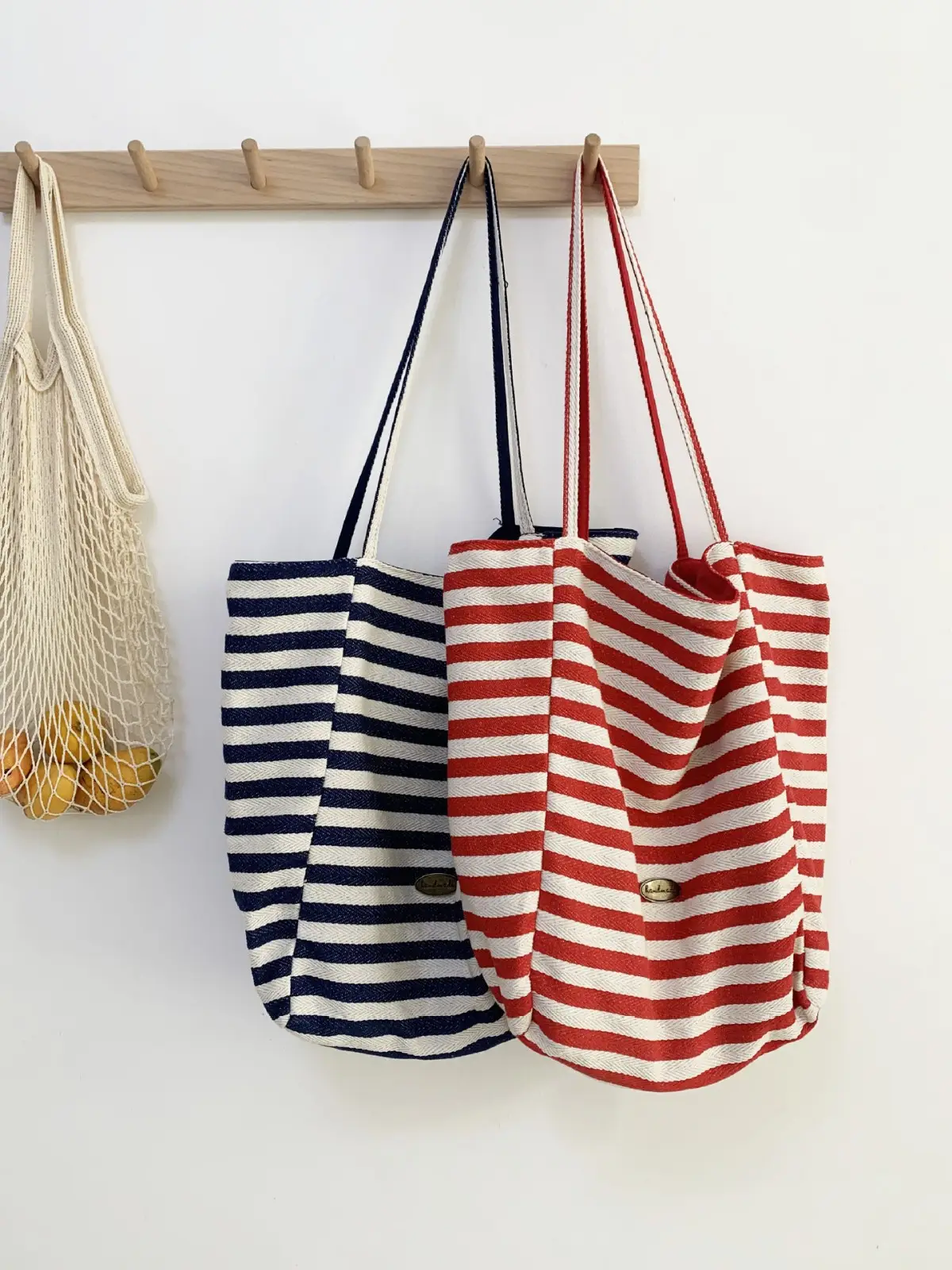 Striped Canvas Tote Bags 2024 New Korean Style - Image 8