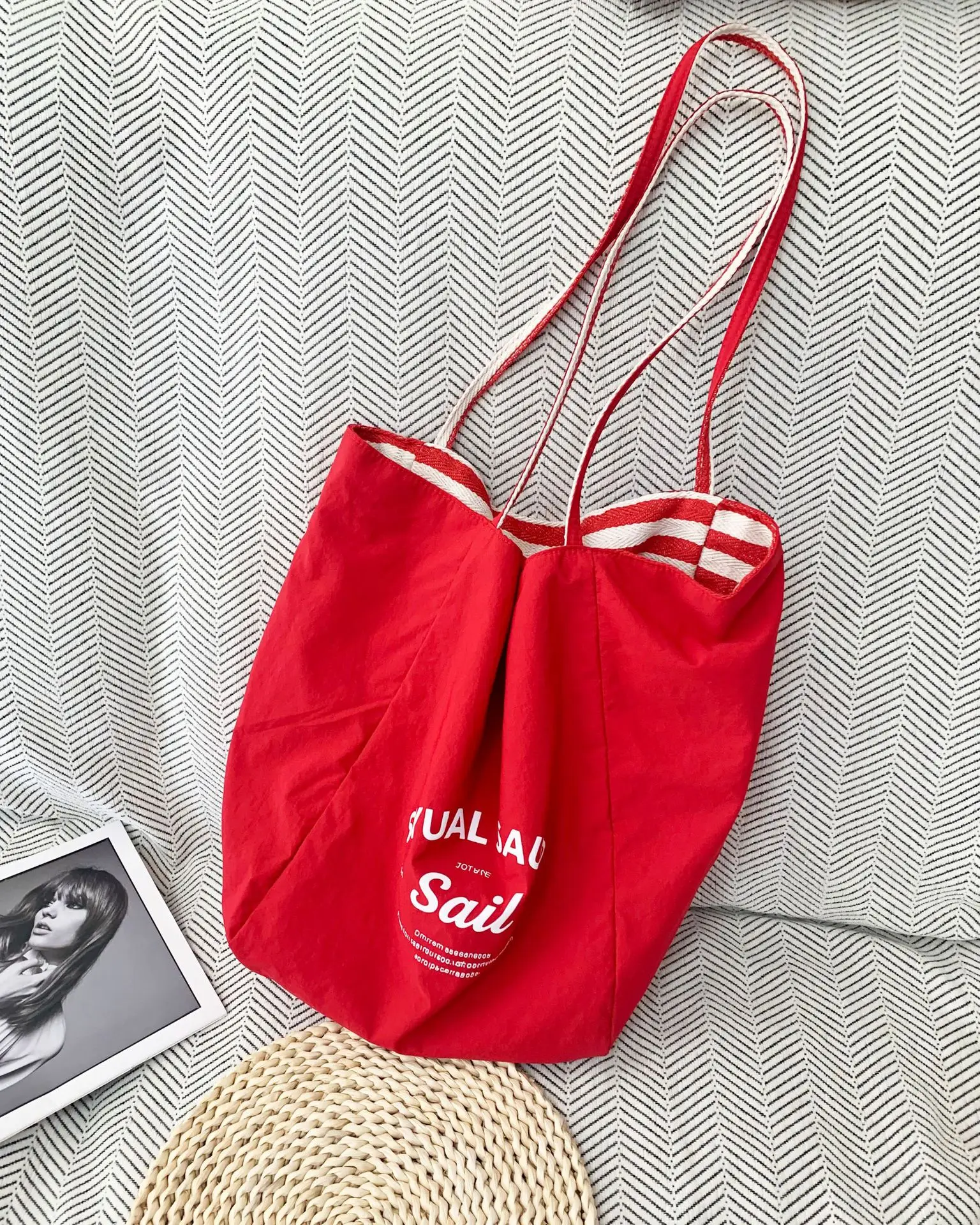 Striped Canvas Tote Bags 2024 New Korean Style — feature 16