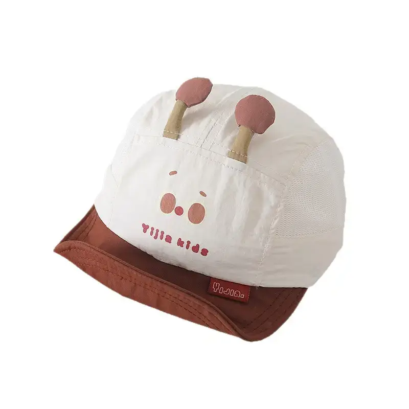 Baby Pink Mesh Sun Hat for Kids - Image 9