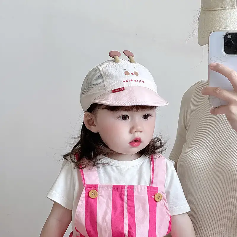 Baby Pink Mesh Sun Hat for Kids — feature 2