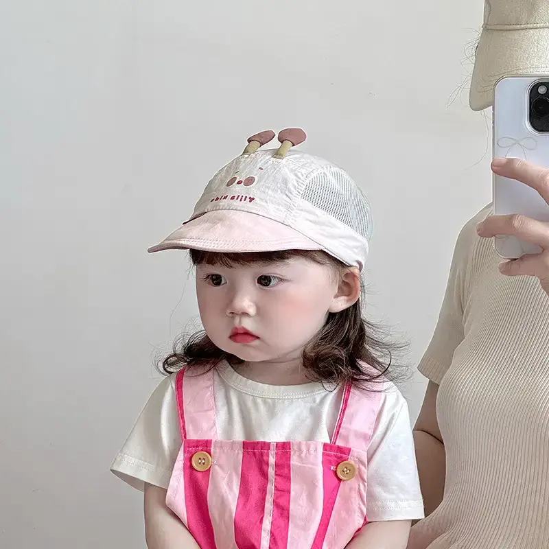 Baby Pink Mesh Sun Hat for Kids — feature 3